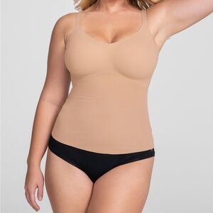 Honeylove Nude Shapewear Camisole LiftWear Cami Sand Medium